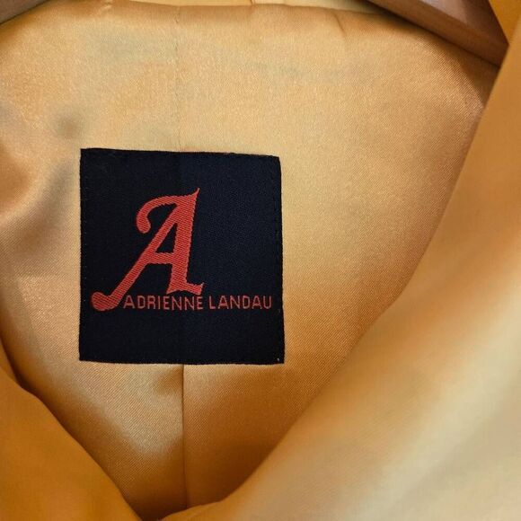 NWT Adrienne Landau Yellow Satin Jacket XS - Picture 2 of 11